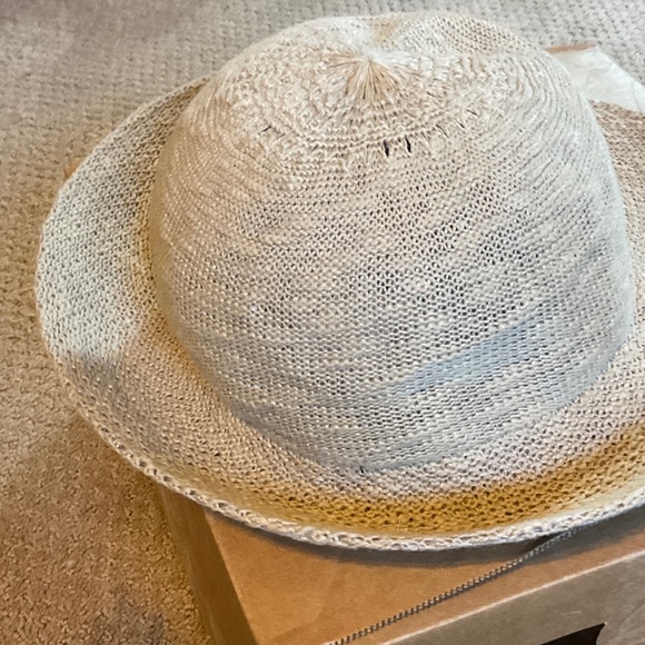 Beige crushable Woven Hat OS UPF 50 - Picture 2 of 3